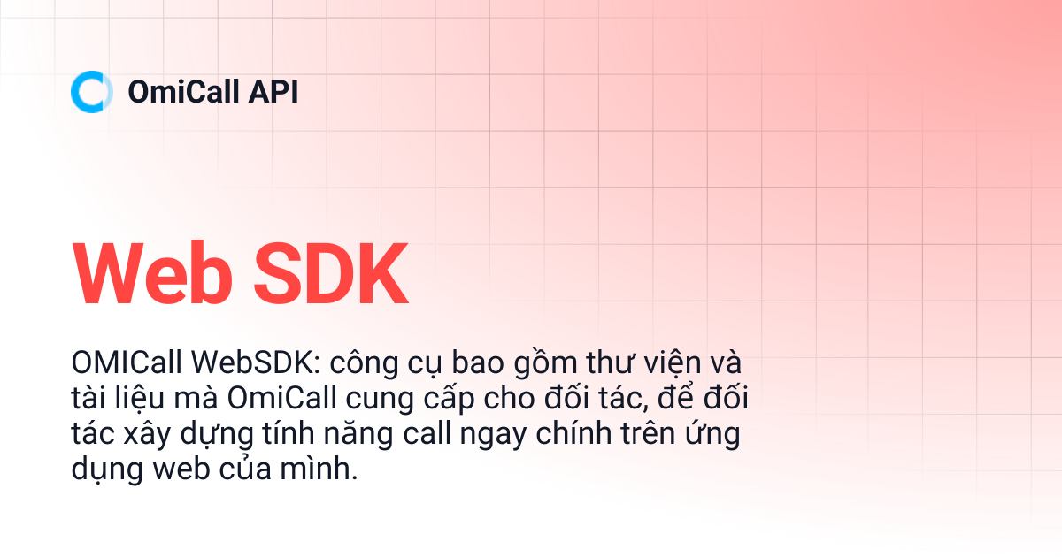 Web SDK | OmiCall API