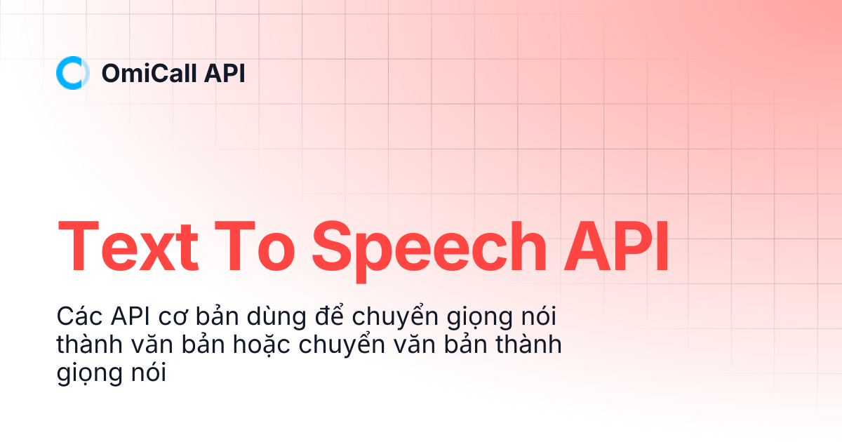 Text To Speech API | OmiCall API