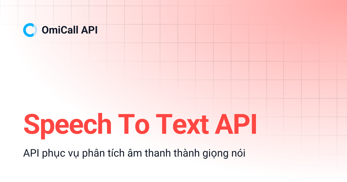 Speech To Text API | OmiCall API